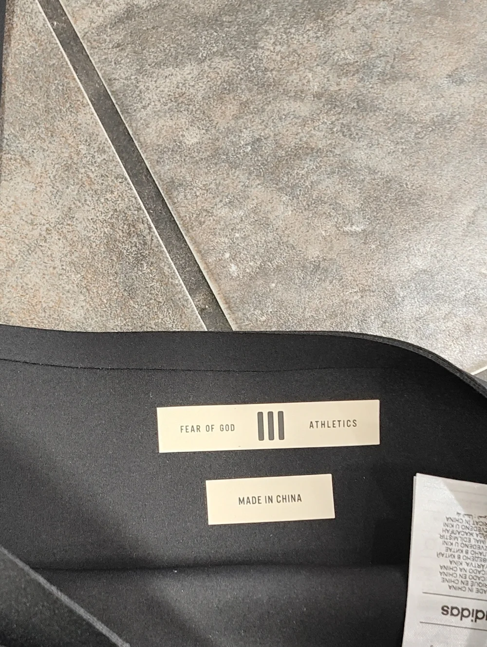 Fear of God Athletics Black Women Leggings And Top with Cream Labels
